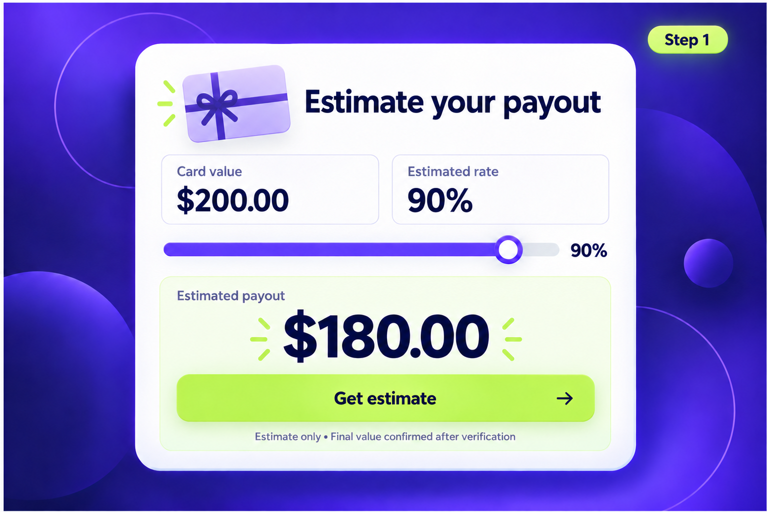 Estimate — step 1